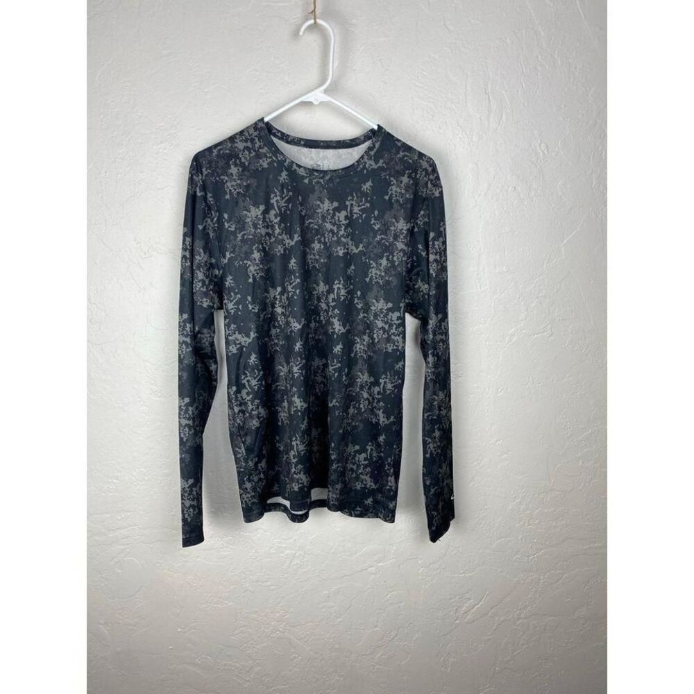 Long sleeve Champion Black‎ and Grey Camo active shirt Men's L